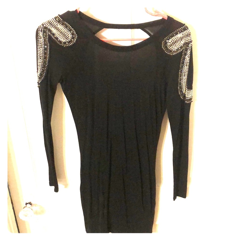 Stunning bead work night out black dress